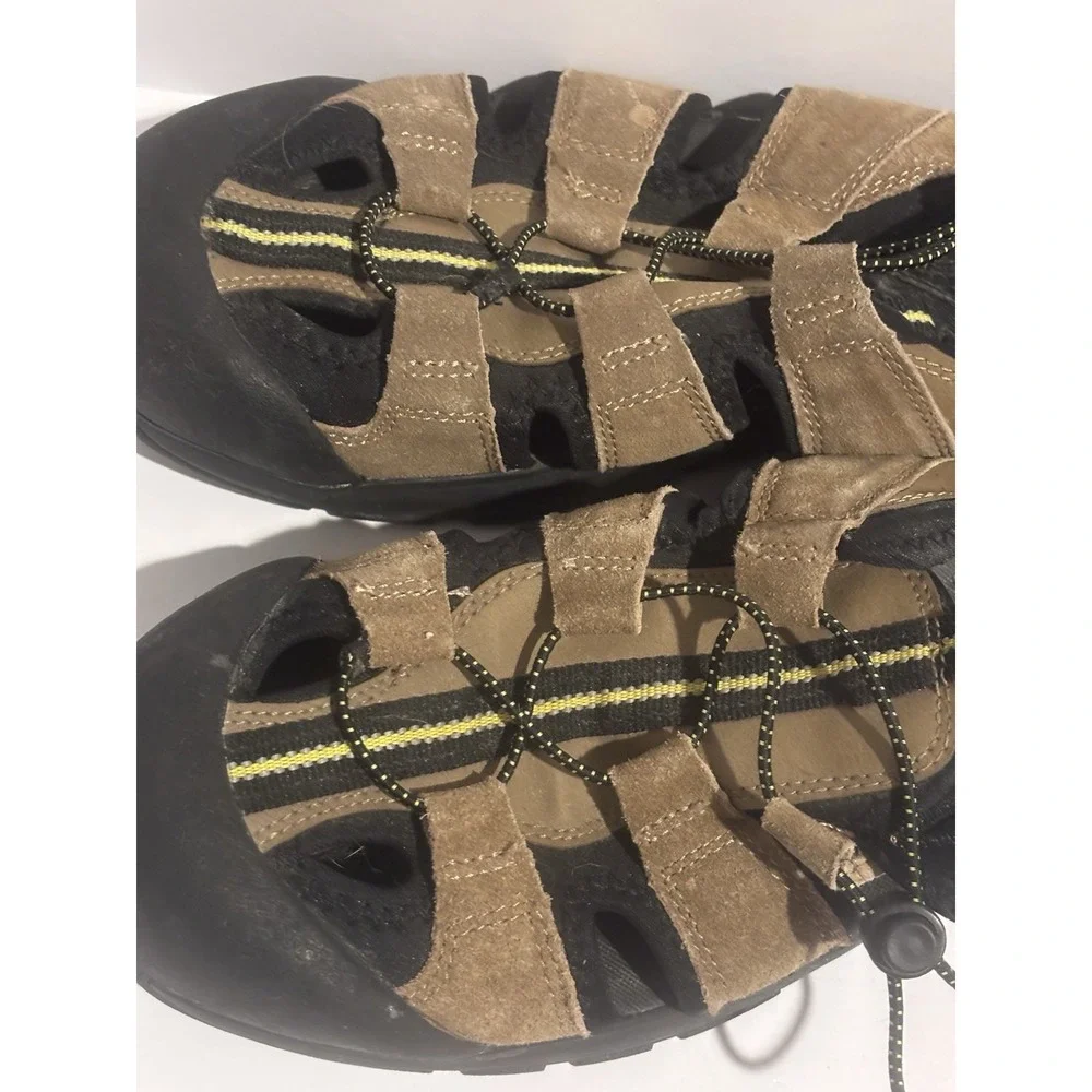 Fisherman Sandals Outdoor Shoes Mens 9 Sport Trail Water Brown Leather‎ Hiking